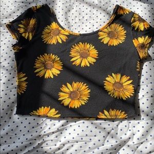 Sunflower crop top